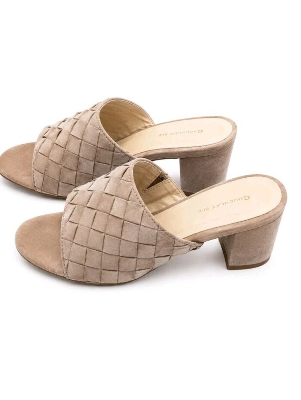 Women's Chocolat Blu Brynne Tan Nubuck Heeled Sandal Size 40 EURO/ 9-9.5 US